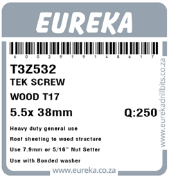 T3Z532 - Tek Screw Wood -T3Z532_Label_T